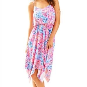 Lilly Pulitzer Handkerchief Dress Coco Coral Crab